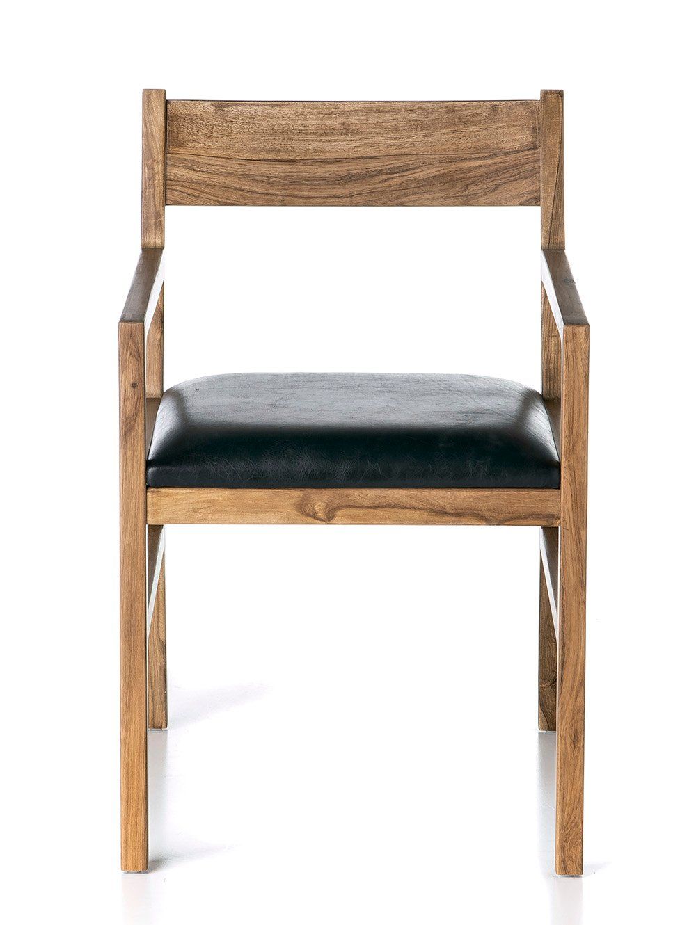 SILLA CON APOYABRAZO SUD LEATHER BLACK