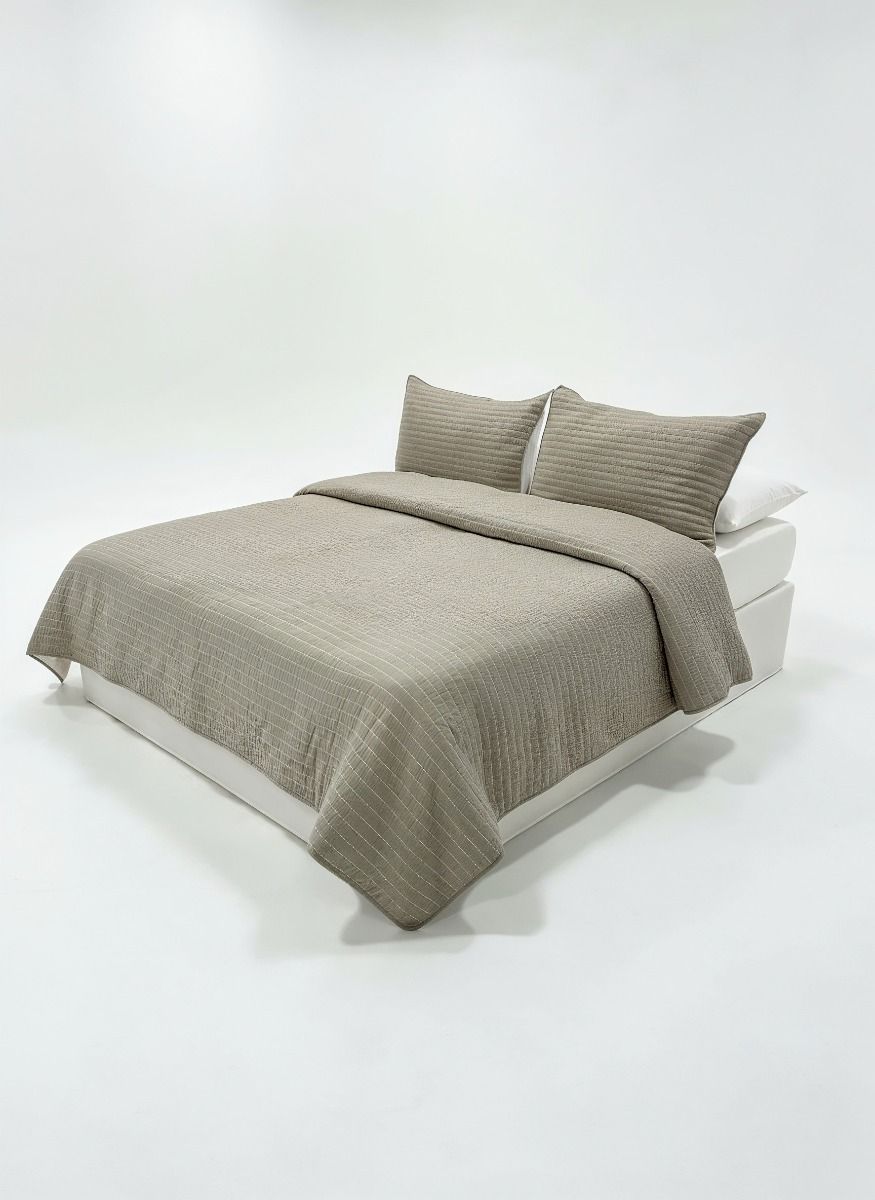 CUBRECAMA CLARISE BICOLOR TWIN TAUPE