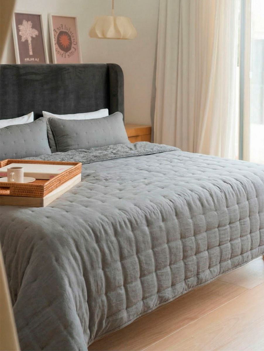 ACOLCHADO EMILY QUEEN DARK GREY