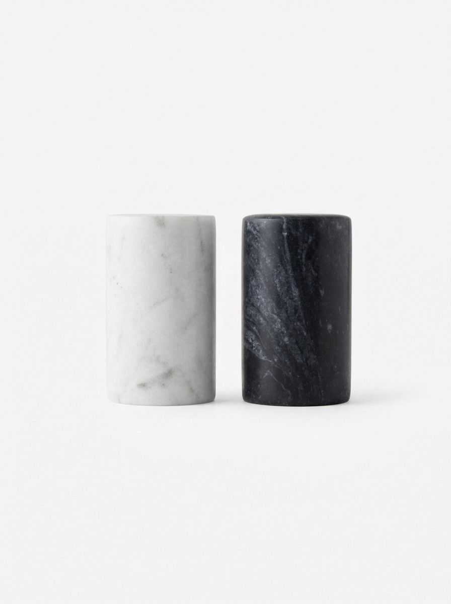 SALERO Y PIMENTERO ARLO MARBLE WHITE & GREY