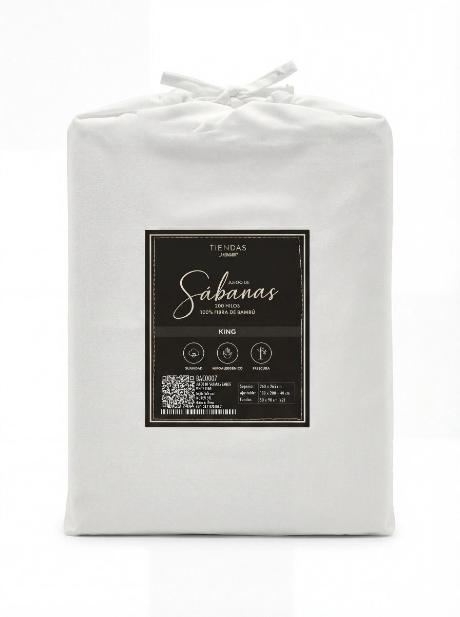JUEGO DE SABANAS ODETTE WHITE SUPER KING