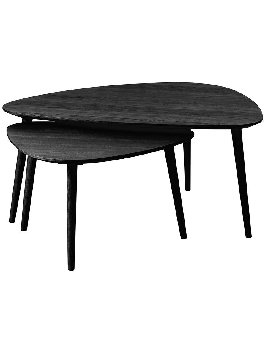 SET DE DOS MESAS TRIANGULARES ADDA BLACK