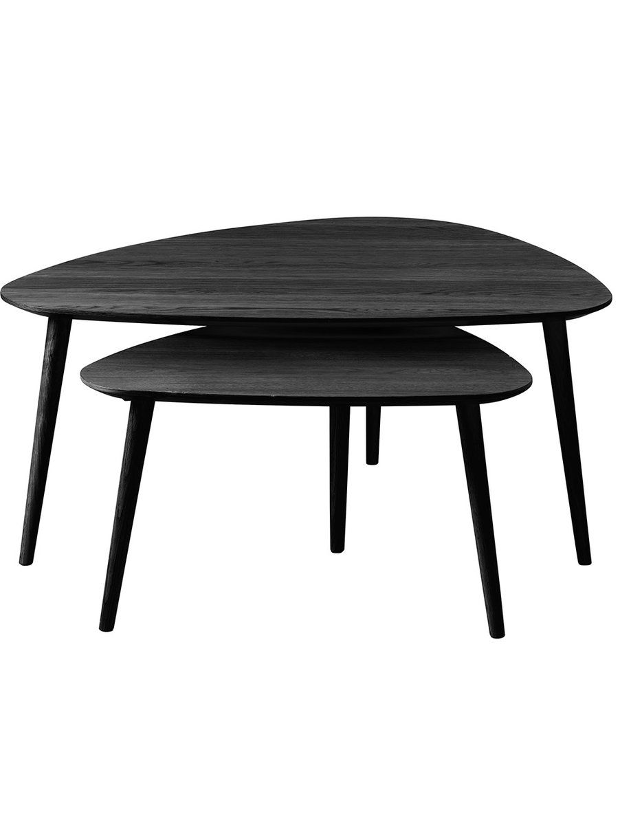 SET DE DOS MESAS TRIANGULARES ADDA BLACK