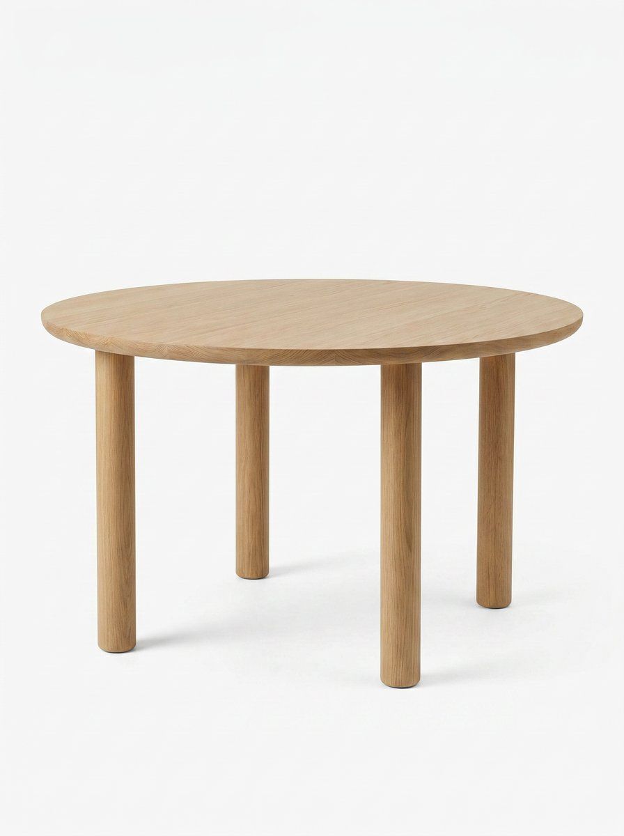 MESA DE COMEDOR REDONDA MONSUN NATURAL 120D