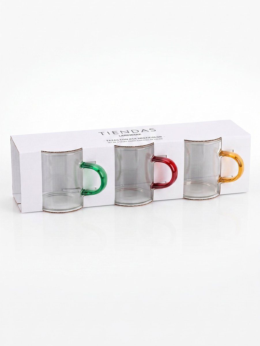 TAZAS ASA MULTICOLOR SET X 3