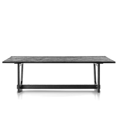 MESA DE COMEDOR OSLO NEGRO 120x280