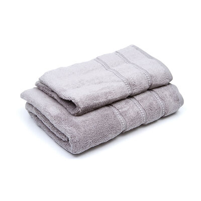 SET DE TOALLAS ALLEGRA DEEP GREY COTTON.