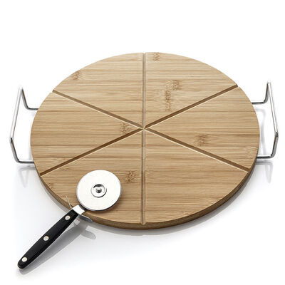 TABLA PARA PIZZA BAMBOO C/ CORTADOR RUEDITA