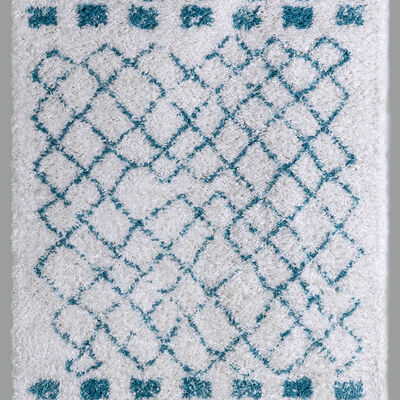 SHABBY MOROCCAN TANGER CREAM - BLUE 140X200