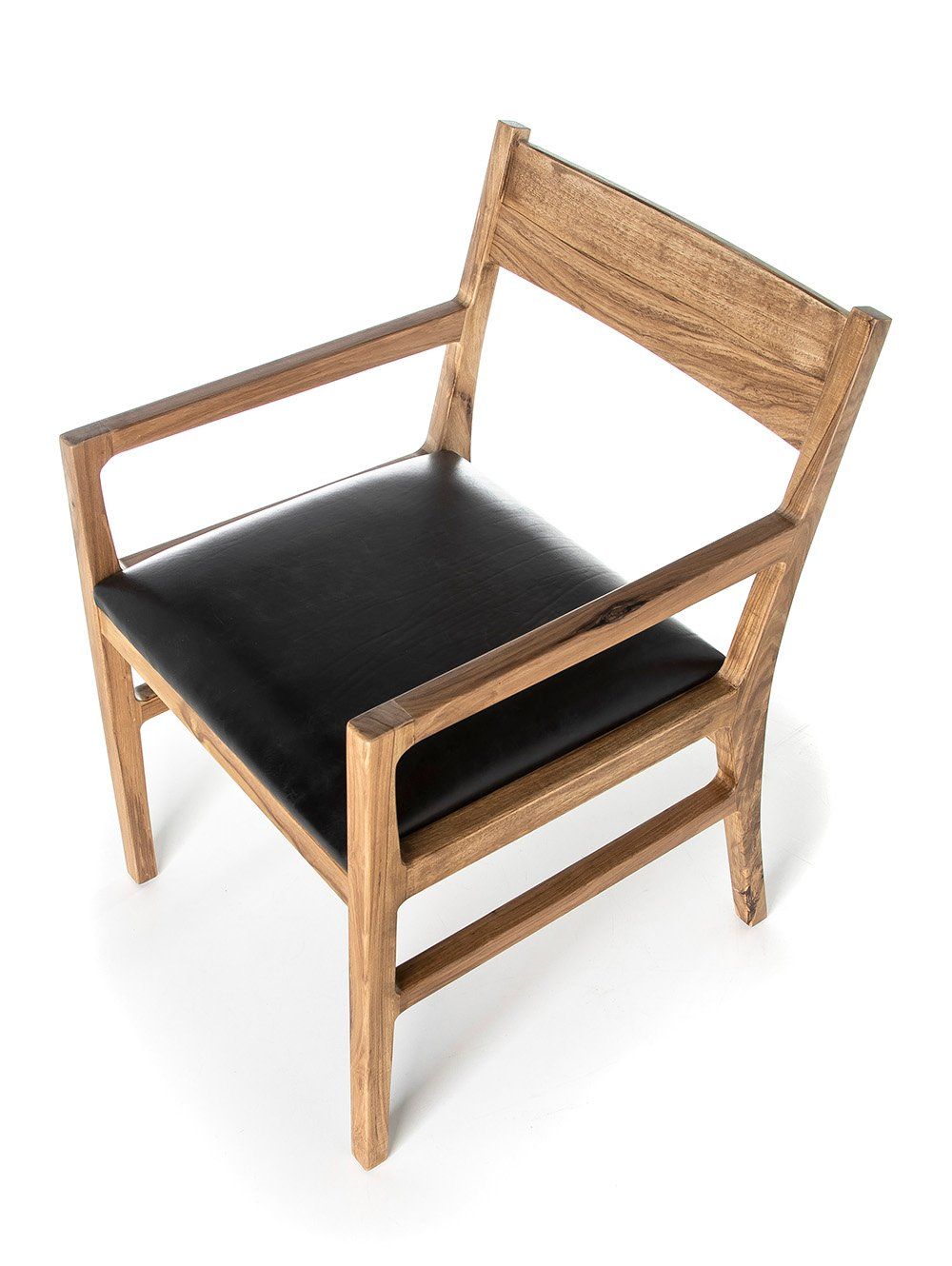 SILLA CON APOYABRAZO SUD LEATHER BLACK