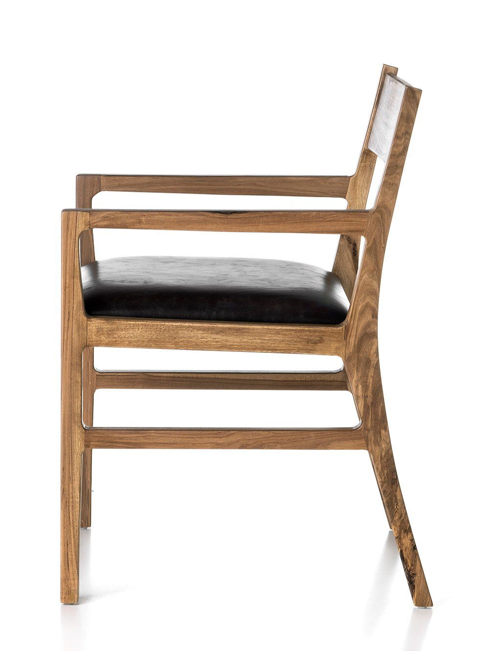 SILLA CON APOYABRAZO SUD LEATHER BLACK