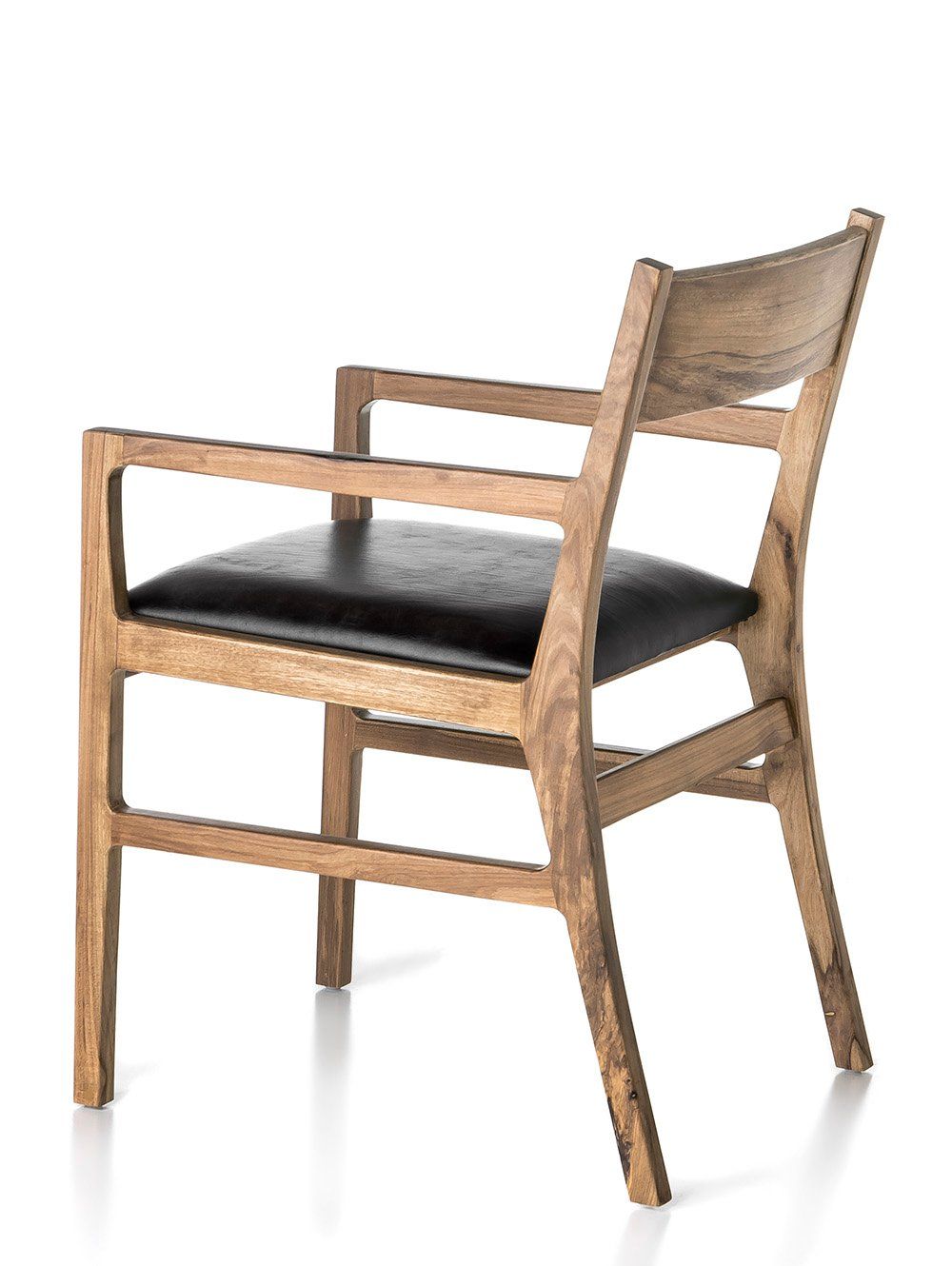 SILLA CON APOYABRAZO SUD LEATHER BLACK