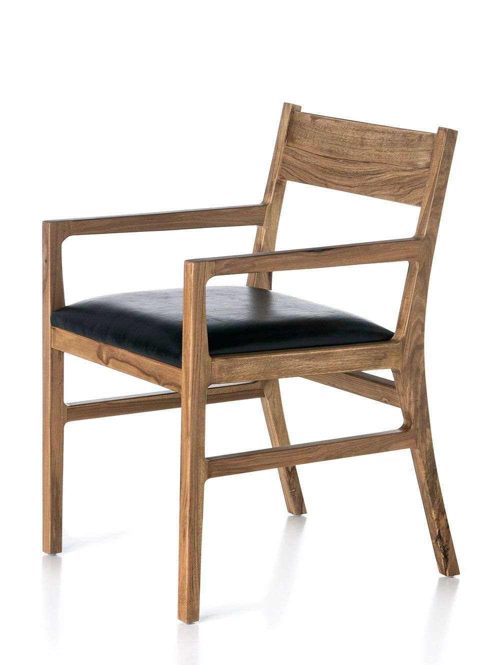 SILLA CON APOYABRAZO SUD LEATHER BLACK