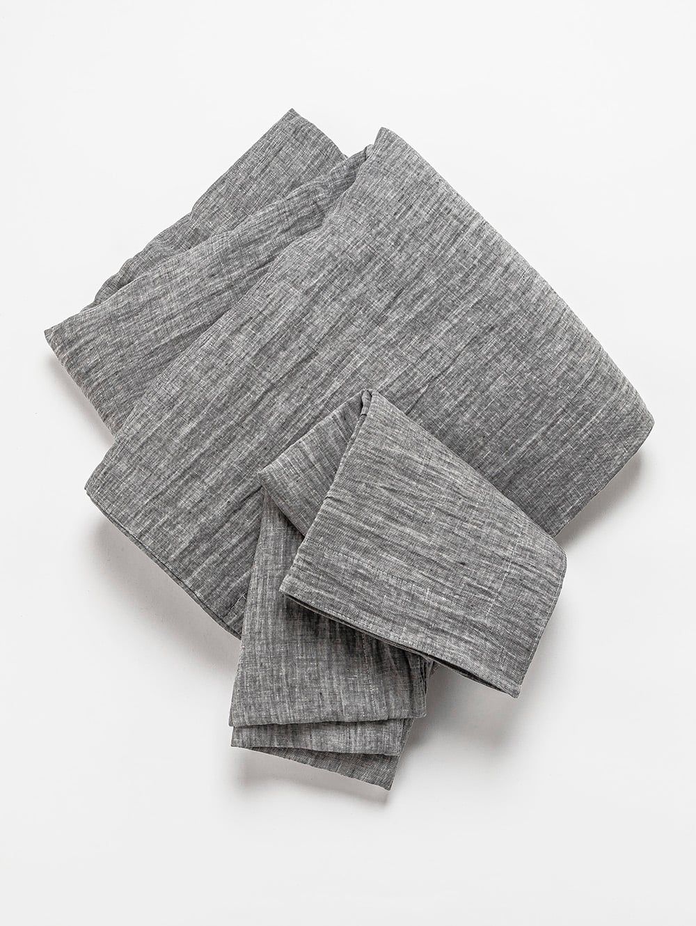 FUNDA DE LINO THESS GREY CHAMBRAY QUEEN 230 X 240