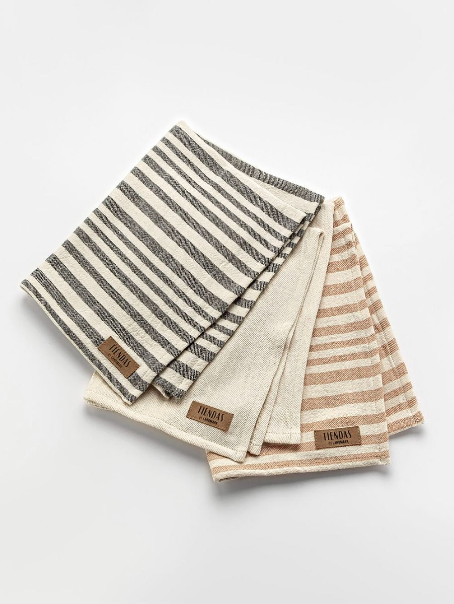 SET X 3 REPASADORES ROSE NEGRO/NAT/AVELLANA 45 X 60