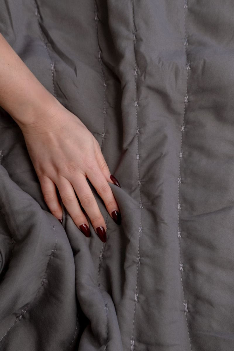 CUBRECAMA AGATA KING -Gris Oscuro
