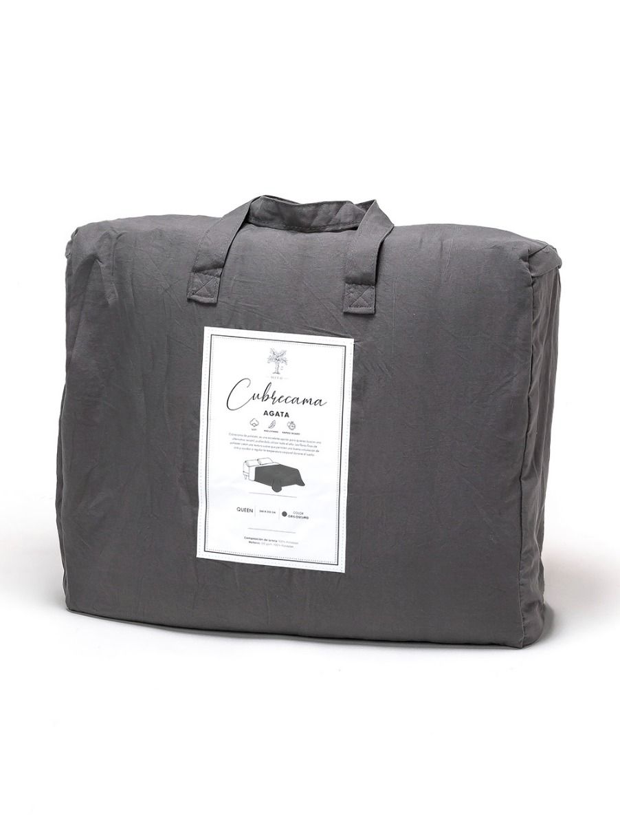 CUBRECAMA AGATA KING -Gris Oscuro