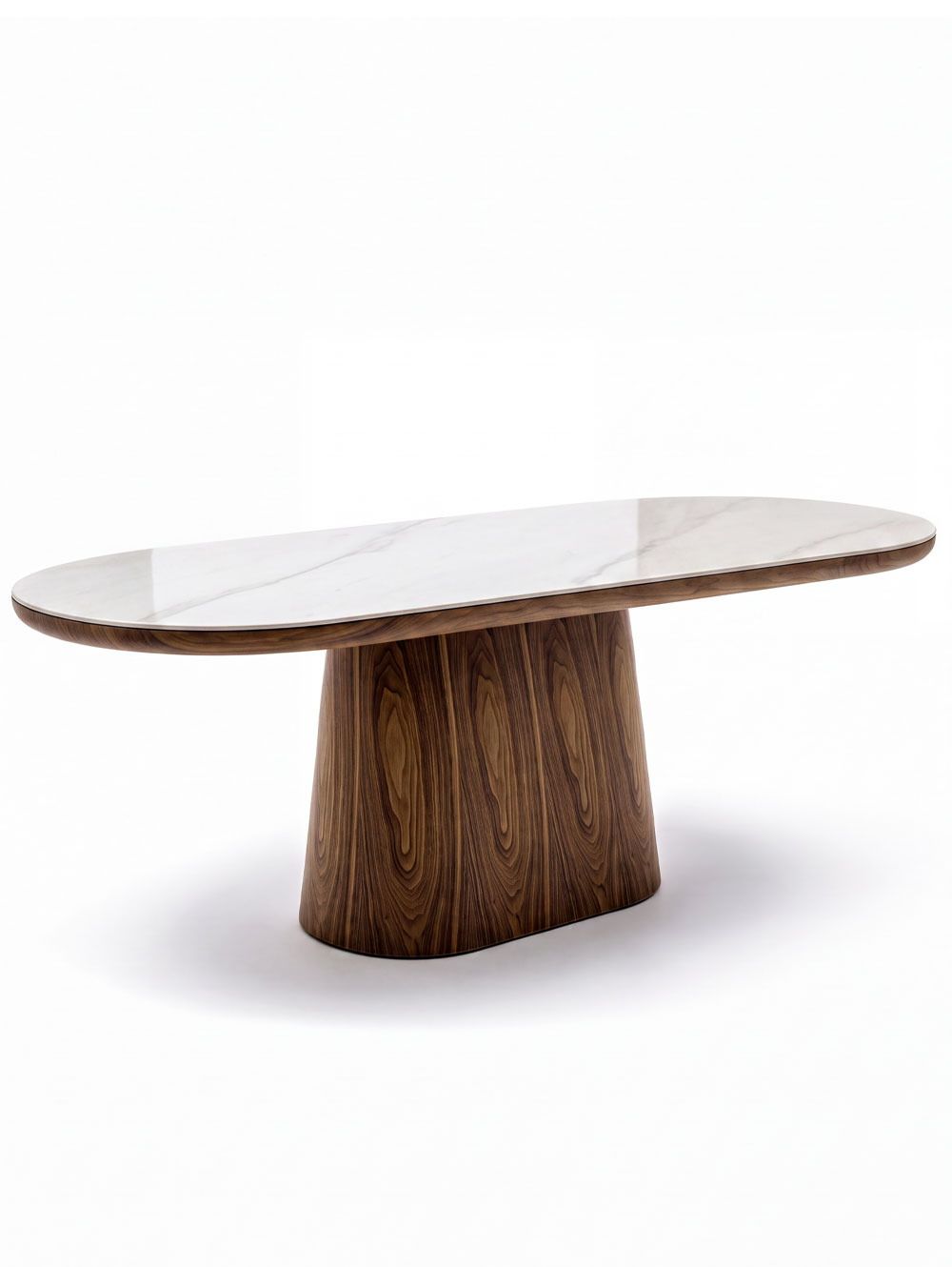 MESA DE COMEDOR HANS WHITE & WALNUT 200 X 90