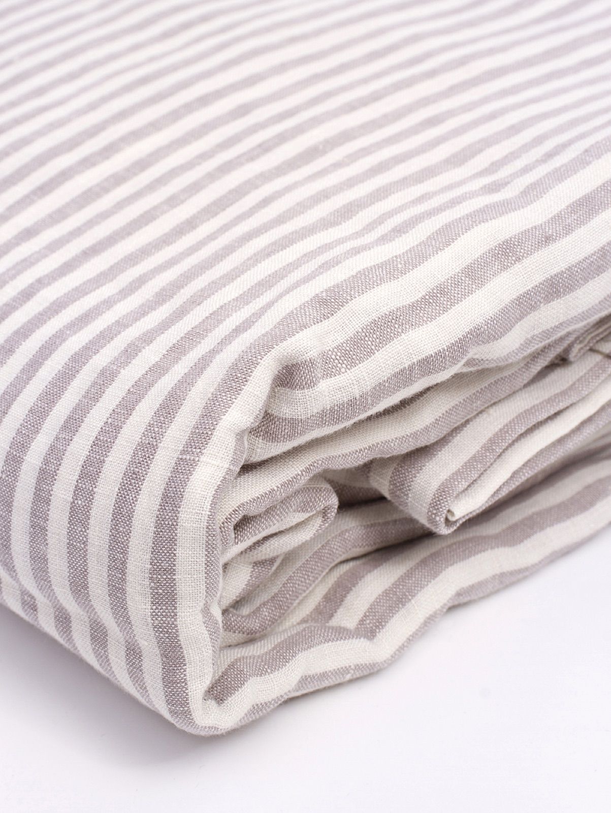 FUNDA DE LINO THESS GREY STRIPE KING 260x240