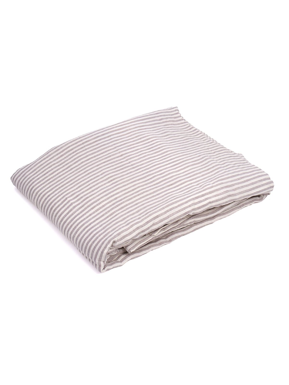 FUNDA DE LINO THESS GREY STRIPE KING 260x240