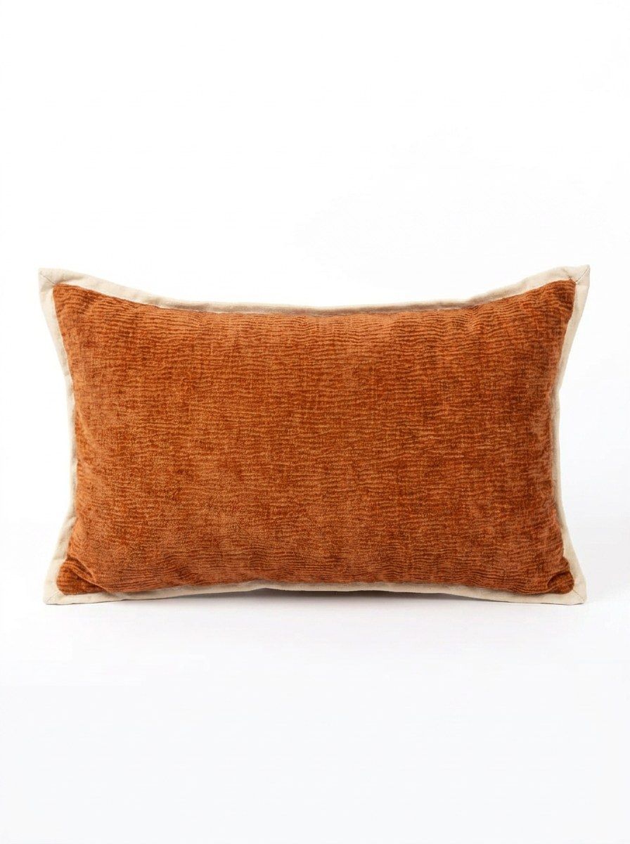 ALMOHADON PRAGA SAHARA COBRE CON PESTAÑA 30X50