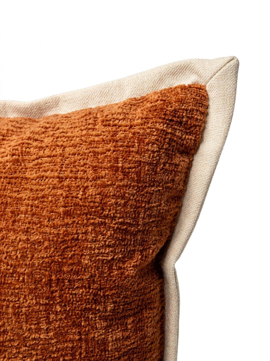 ALMOHADON PRAGA SAHARA COBRE CON PESTAÑA 30X50