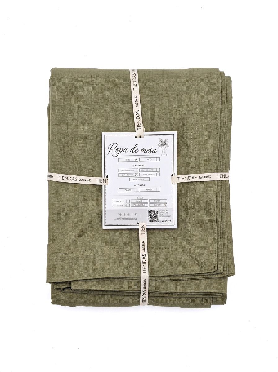 MANTEL NATURE 150X270 VERDE OLIVA