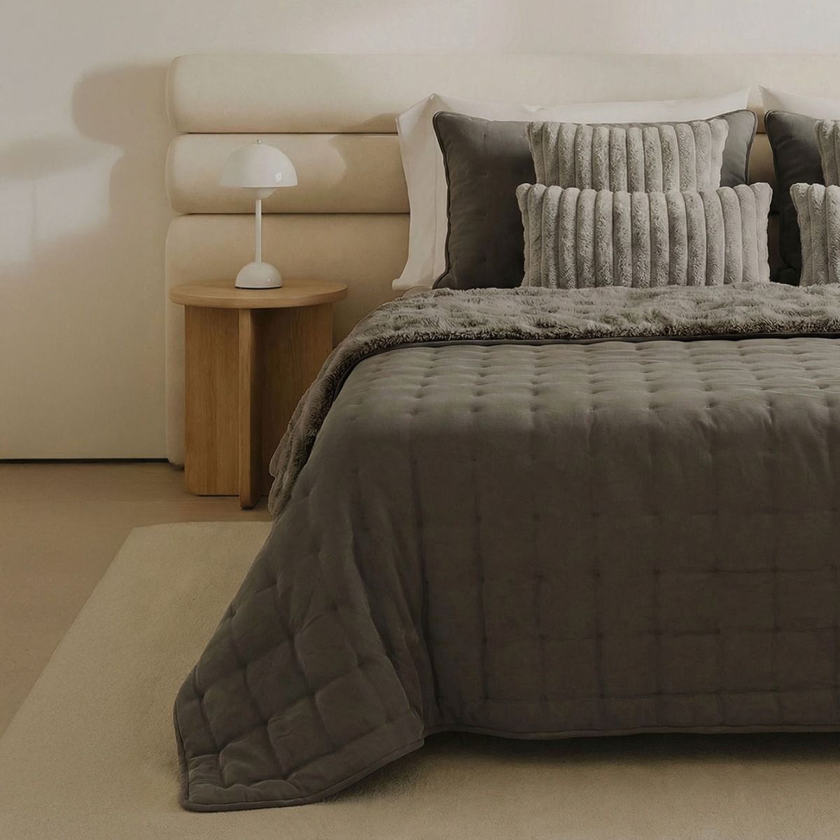 ACOLCHADO EMILY QUEEN DARK GREY