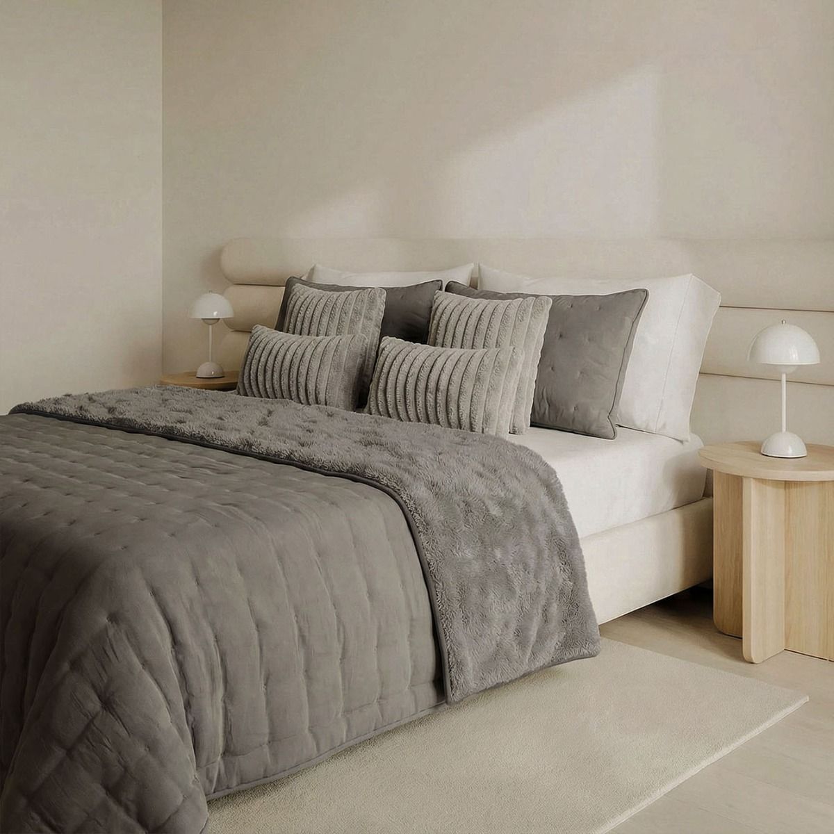 ACOLCHADO EMILY KING DARK GREY