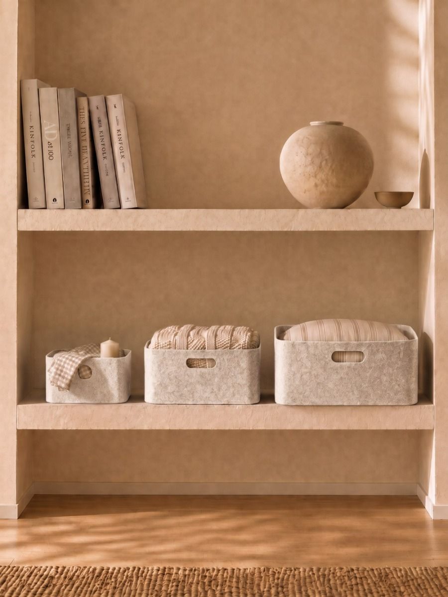 CESTO FIELTRO BEIGE L