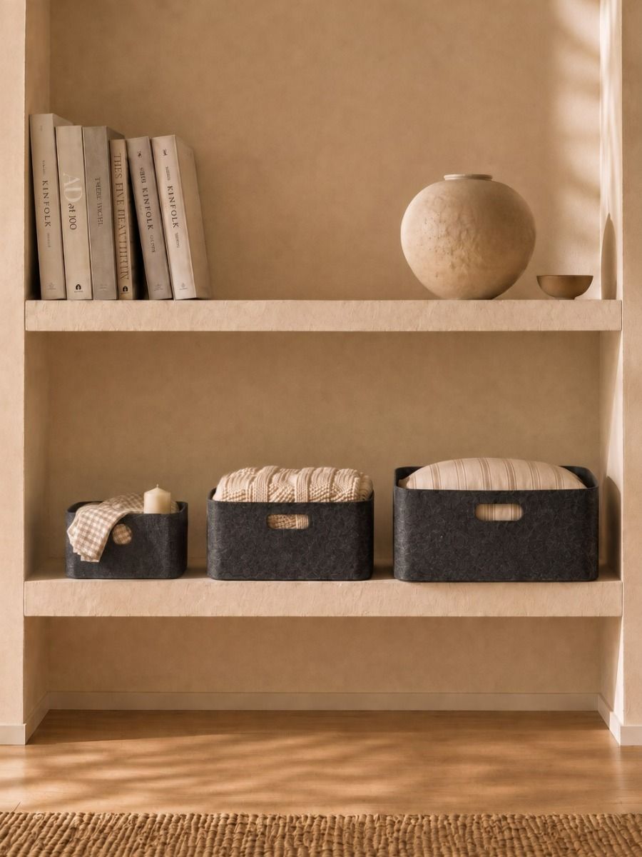 CESTO FIELTRO DARK GREY M