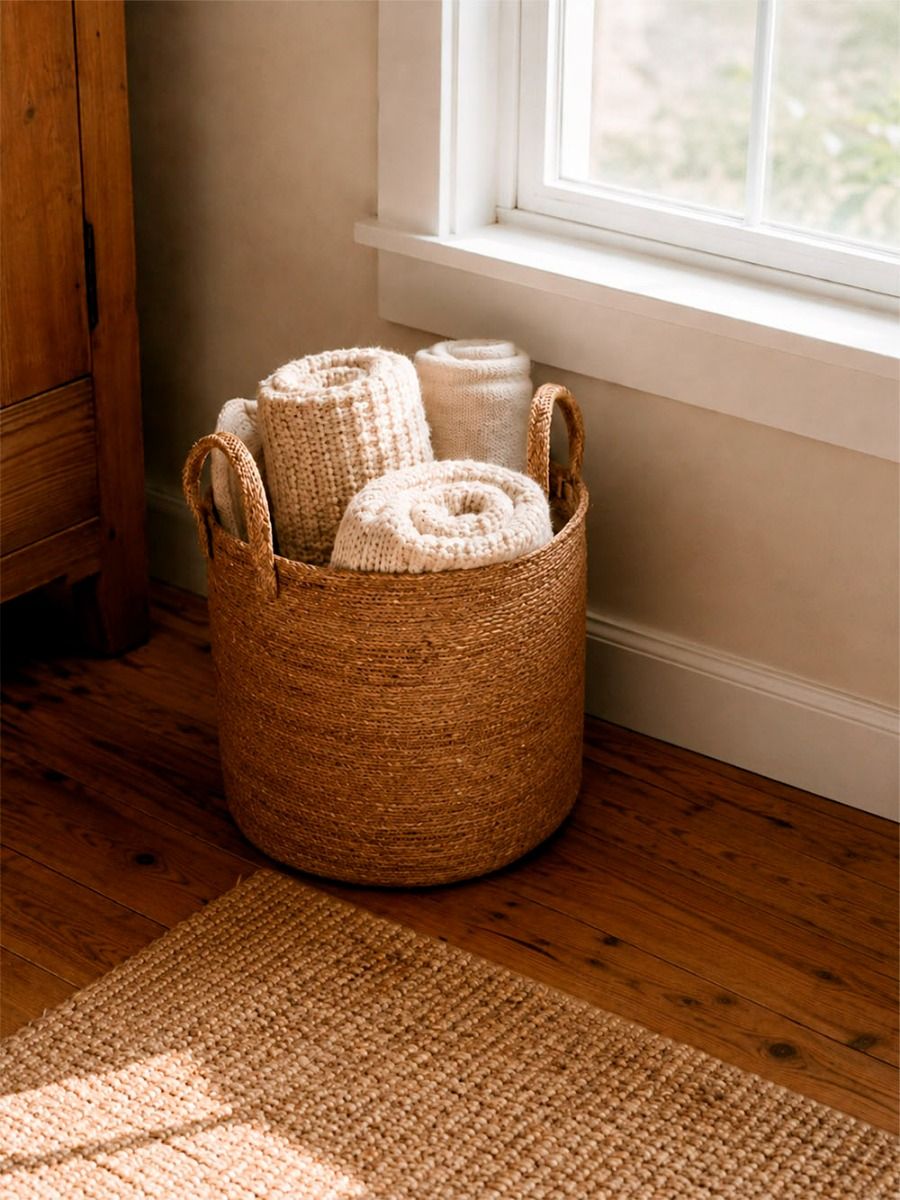 CANASTO JANNA NATURAL & WHITE M