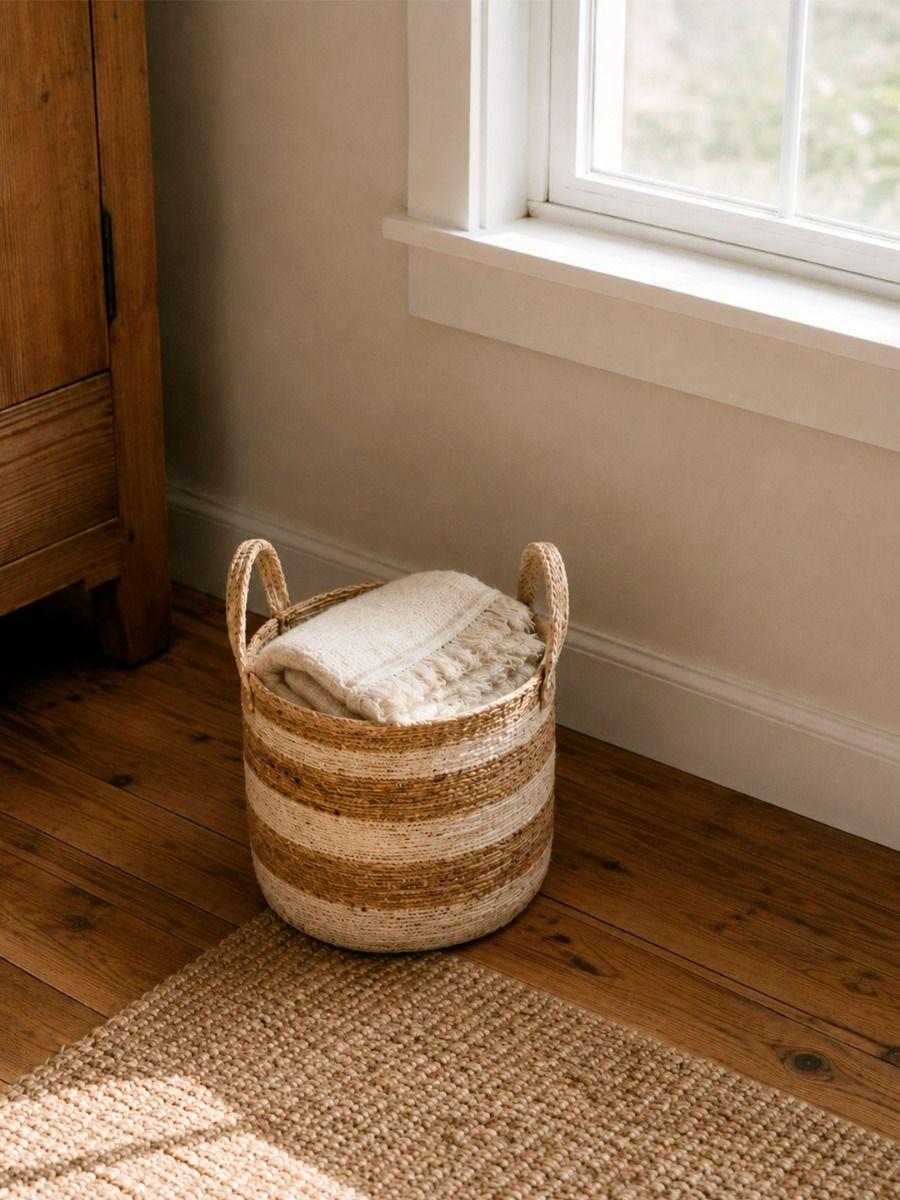 CANASTO JANNA NATURAL & WHITE S