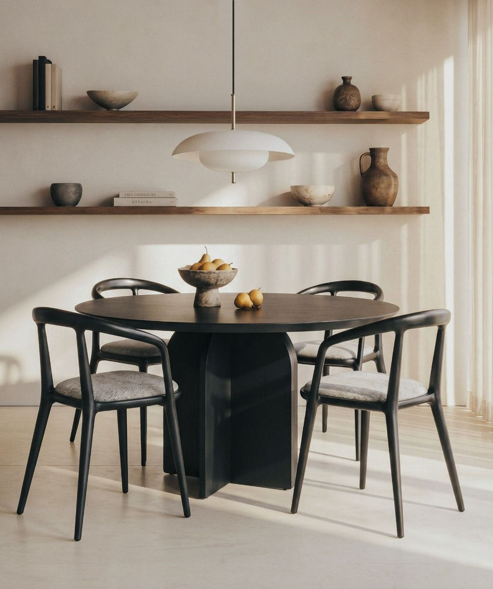 MESA COMEDOR PREGUI BLACK DIAM 120