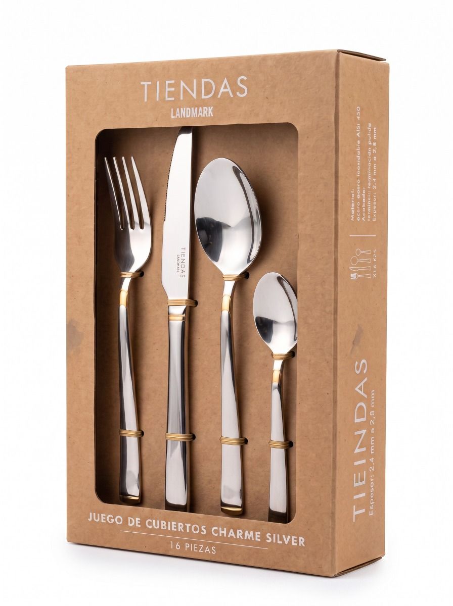 SET CUBIERTOS 16 PZS CHARME