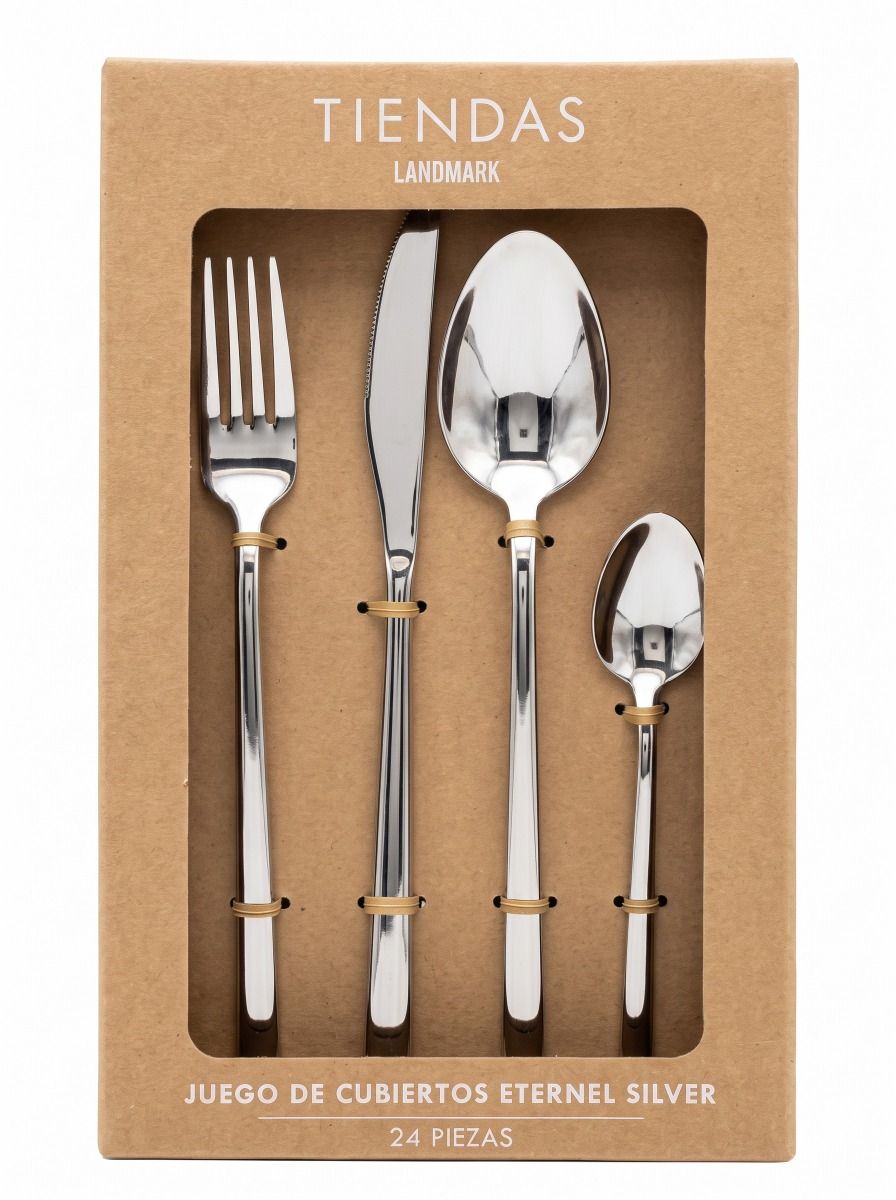 SET CUBIERTOS 24 PZS ETERNEL SILVER