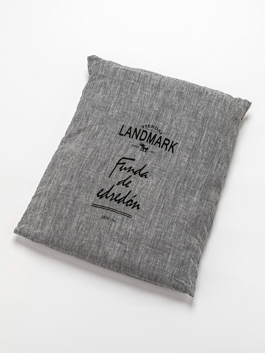 FUNDA DE LINO THESS GREY CHAMBRAY SUPER KING 285 X 250
