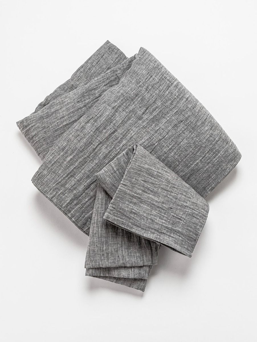 FUNDA DE LINO THESS GREY CHAMBRAY SUPER KING 285 X 250