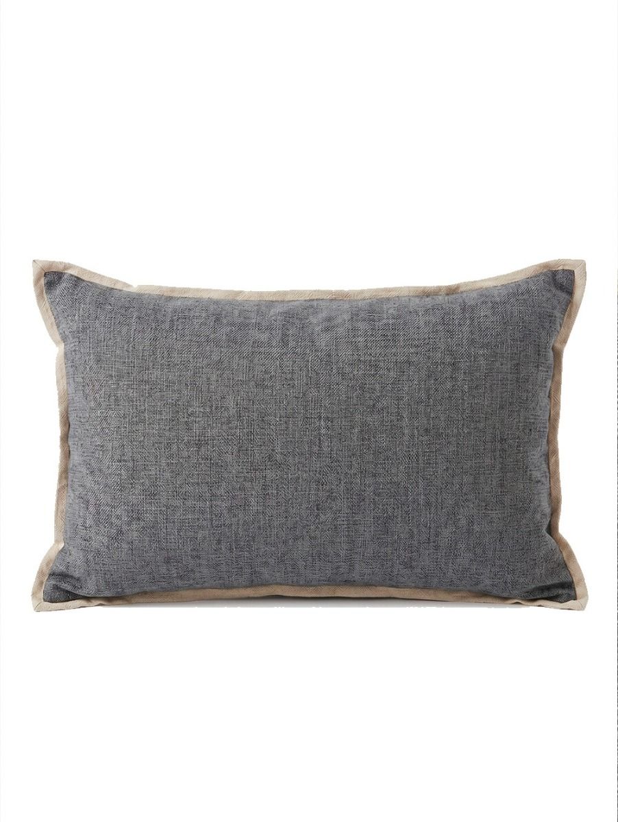 ALMOHADON PRAGA SAHARA GRIS OSCURO CON PESTAÑA 30 x 50