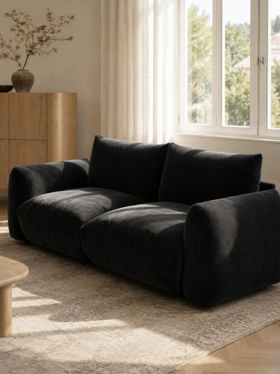 SOFA MILANO PRAGA CAT BLACK 215