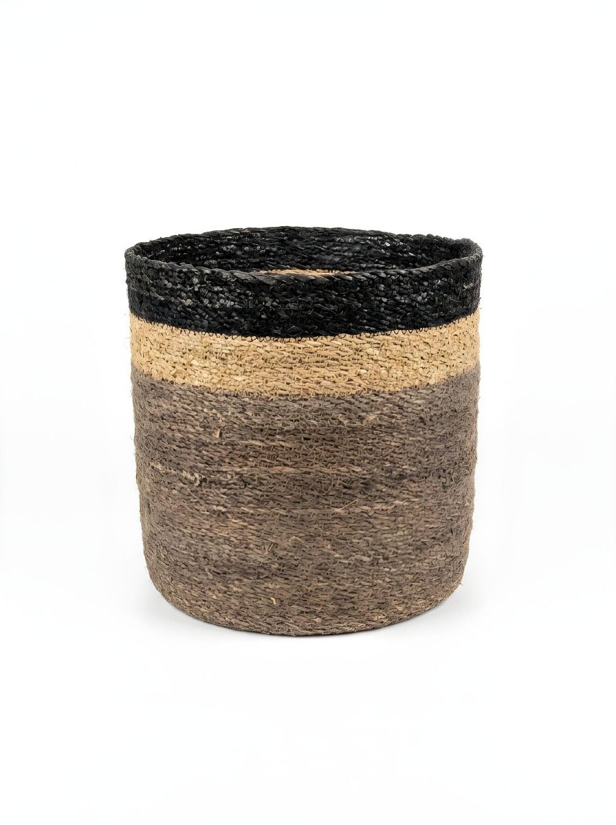 CONTENEDOR RINA GRAY NATURAL & BLACK XL