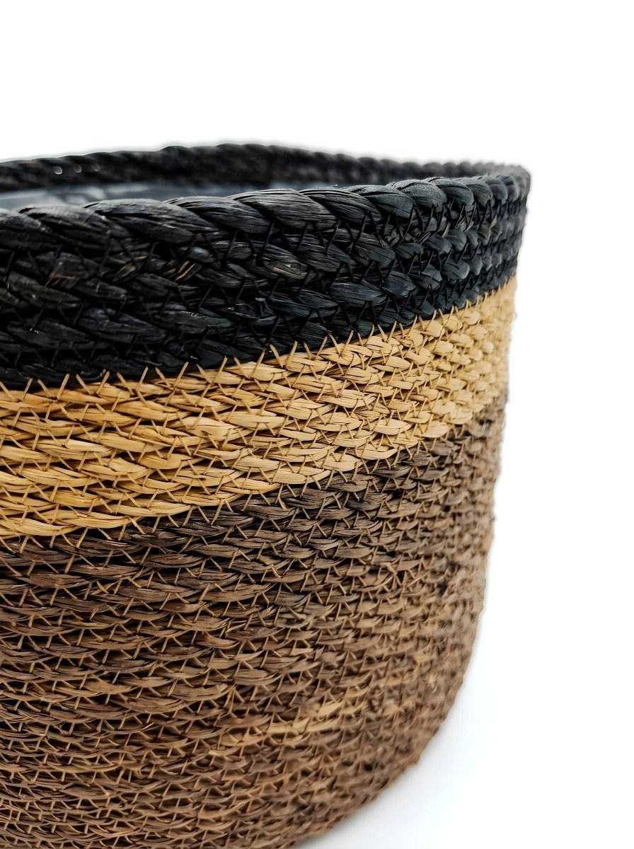 CONTENEDOR RINA GRAY NATURAL & BLACK XL
