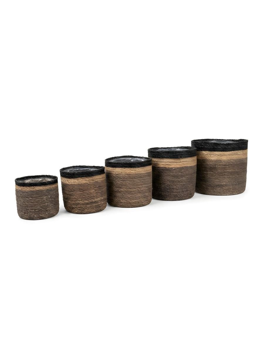 CONTENEDOR RINA GRAY NATURAL & BLACK L