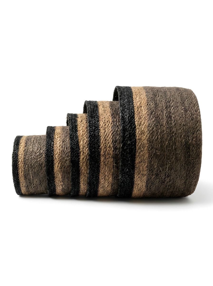 CONTENEDOR RINA GRAY NATURAL & BLACK S