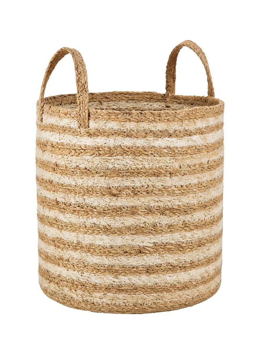 CANASTO JANNA NATURAL & WHITE L