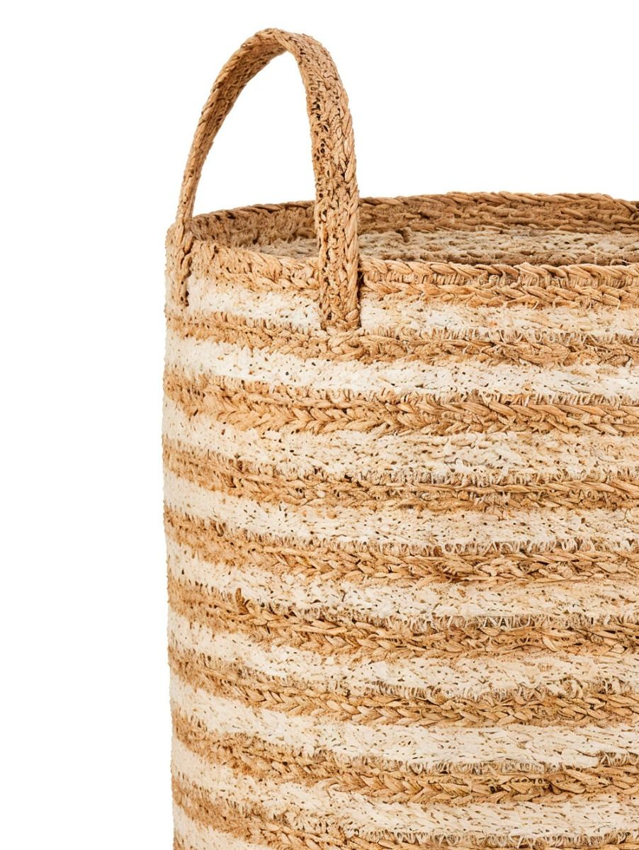 CANASTO JANNA NATURAL & WHITE L