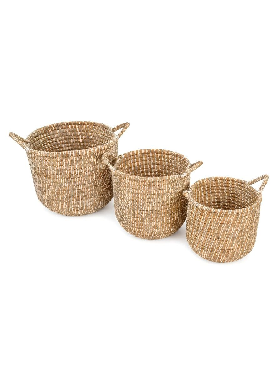 CANASTO ANIKA NATURAL & WHITE M
