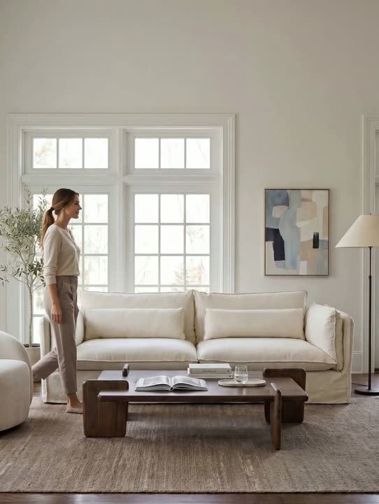 SOFA DE PLUMAS REST WHITE