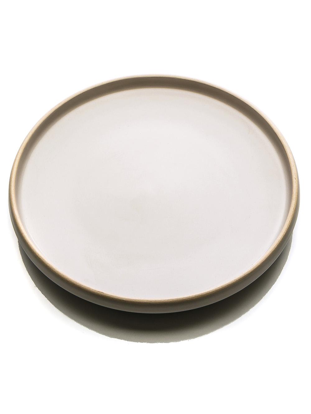 PLATO POSTRE TOZEUR GRIS CON BORDE NATURAL 20 CM image number null