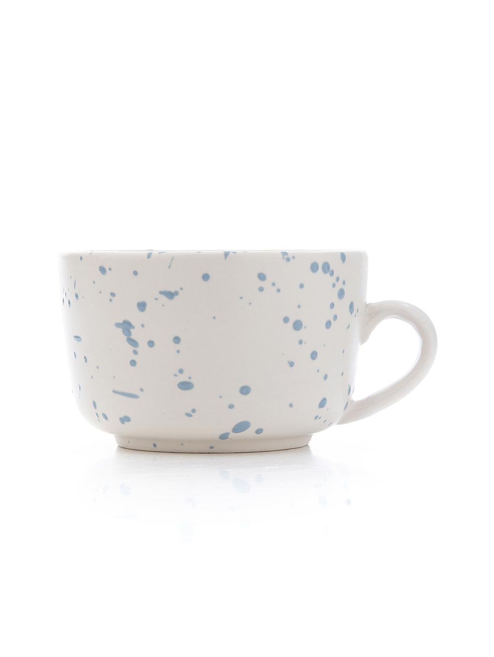 TAZA N3 CREMA SALPICADO CELESTE image number null